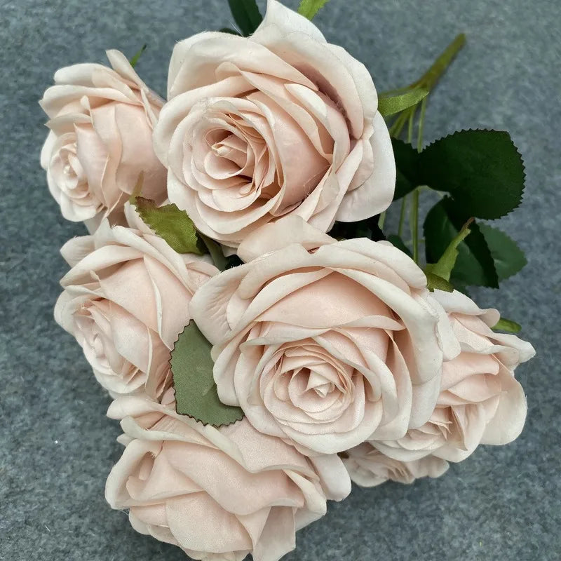 Diamond Roses European Artificial Flowers Home Wedding Rose Wedding Hotel Road Leading Bunch Artificial Flowers