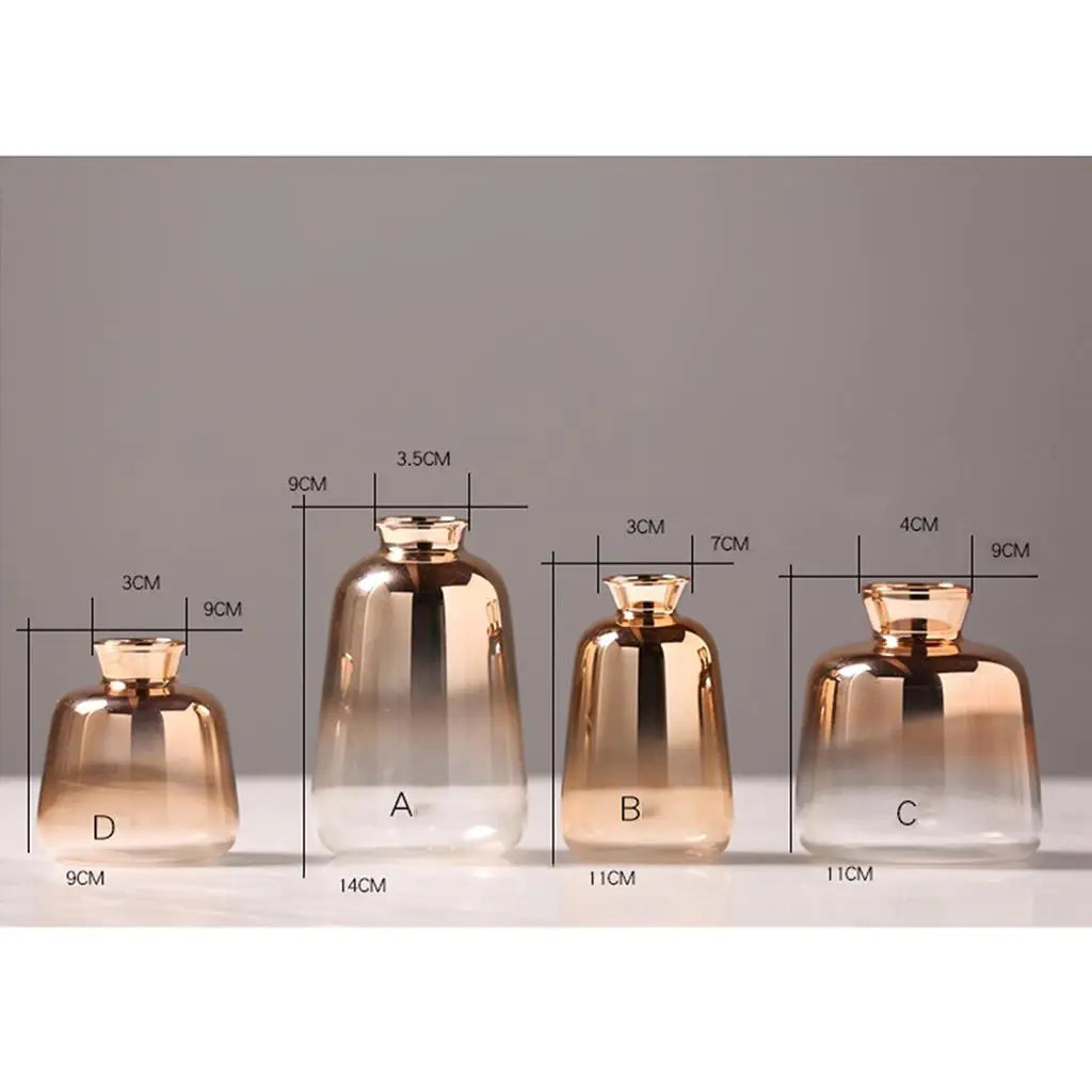 Flower Vase Living Room Dried Flowers Nordic Style Glass Transparent Planter Home Decor