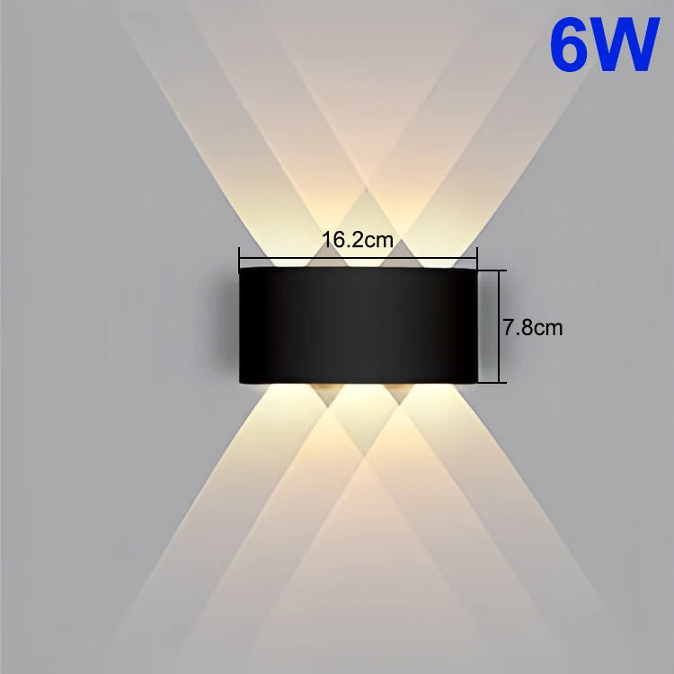 Up and Down LED Wall Lamp Waterproof Interior Wall Light For Bedroom Living Room Corridor Indoor Outdoor Lighting