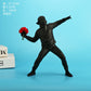 Banksy Flower Thrower Statue Bomber Home Decoration