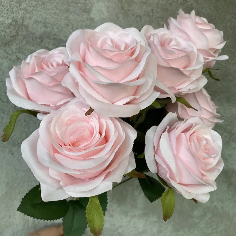 Diamond Roses European Artificial Flowers Home Wedding Rose Wedding Hotel Road Leading Bunch Artificial Flowers