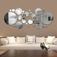Acrylic Mirror Wall Sticker, round Mirror, DIY Bedroom, Bathroom and TV Background Room Sticker Wall Decoration