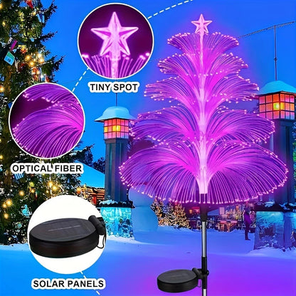 Outdoor Solar Garden Lights 7 Colors Variable Solar Stake Jellyfish Reed Lights Solar Outdoor Color Changing Lights
