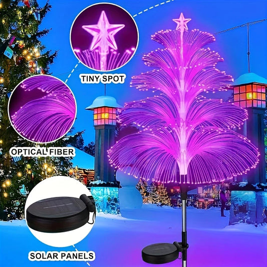 Outdoor Solar Garden Lights 7 Colors Variable Solar Stake Jellyfish Reed Lights Solar Outdoor Color Changing Lights