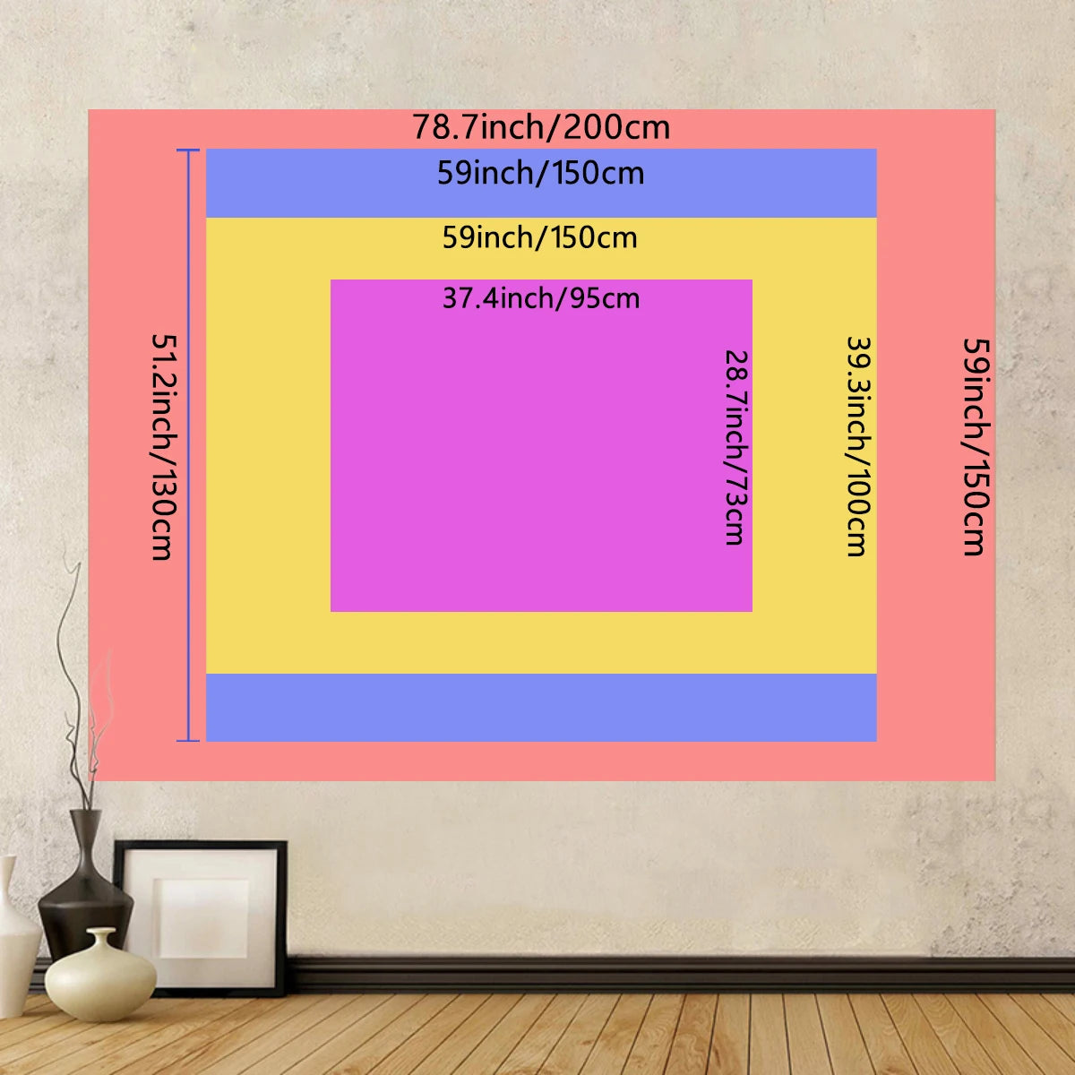 Game controller fluorescent tapestry, UV reactive tapestry, e-sports room, wall hanging