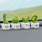 Resin Succulent Cactus Mini Green Plant Car Office Home Living Room Crafts