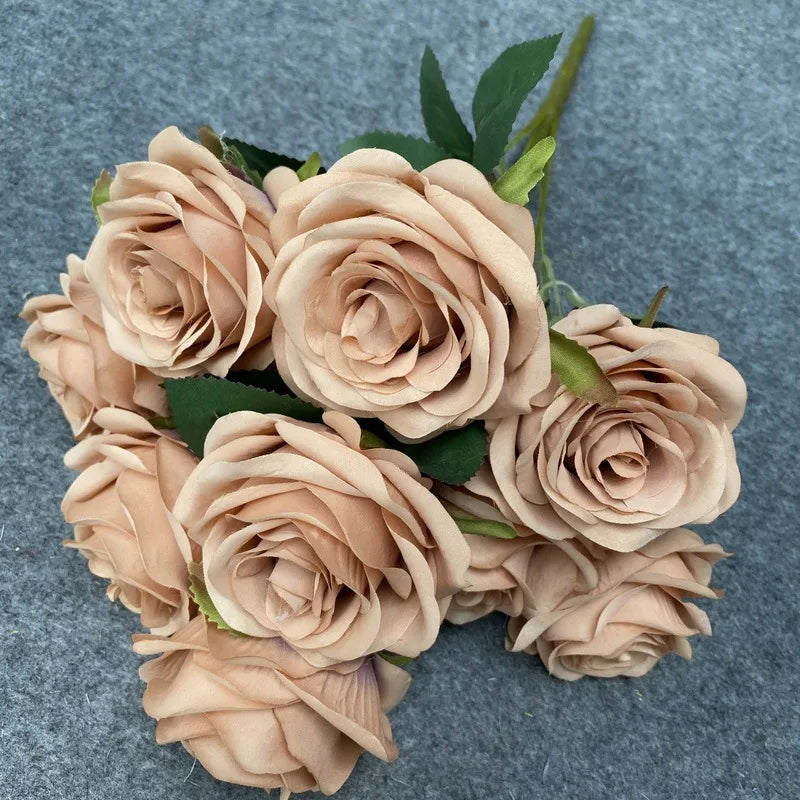 Diamond Roses European Artificial Flowers Home Wedding Rose Wedding Hotel Road Leading Bunch Artificial Flowers