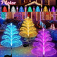 Outdoor Solar Garden Lights 7 Colors Variable Solar Stake Jellyfish Reed Lights Solar Outdoor Color Changing Lights
