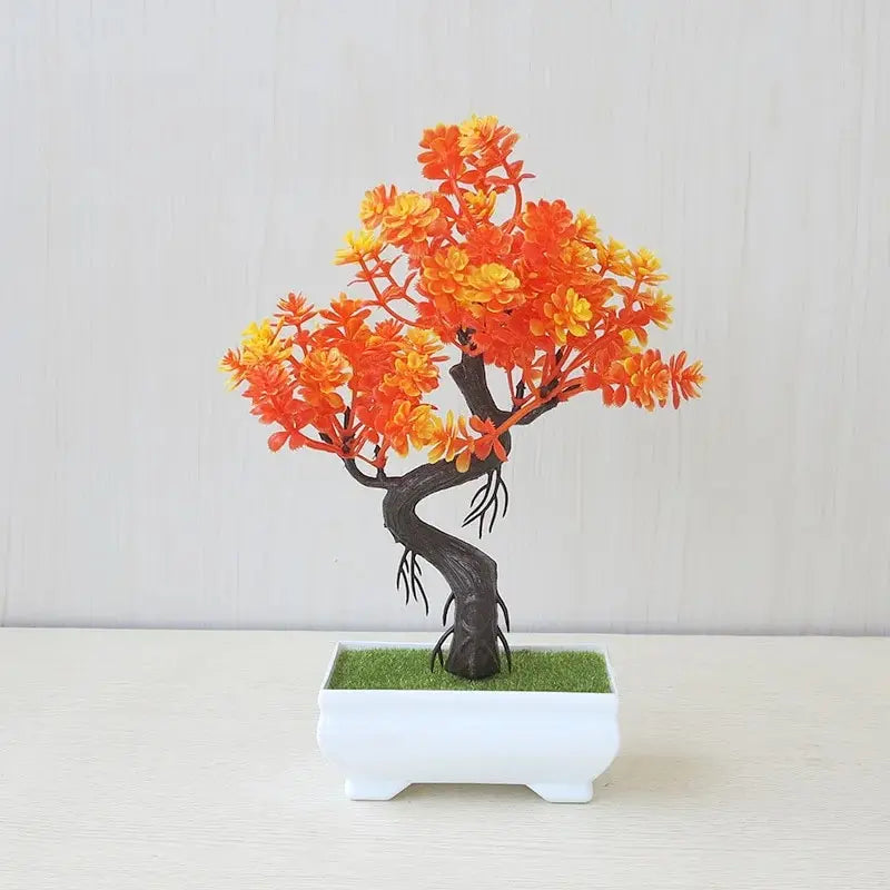 Artificial Plants Bonsai Small Tree Pot Fake Plant Flowers Potted Ornaments For Home Wedding Festival Decoration