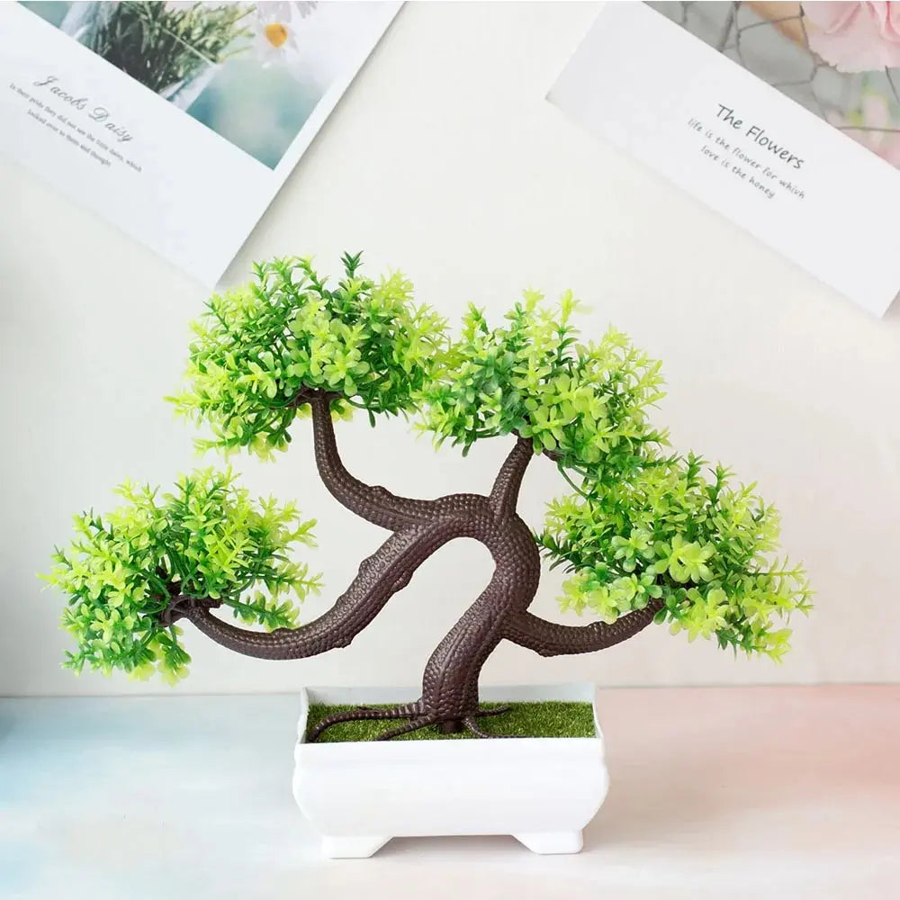 Artificial Plants Bonsai Small Tree Pot Fake Plant Flowers Potted Ornaments For Home Wedding Festival Decoration