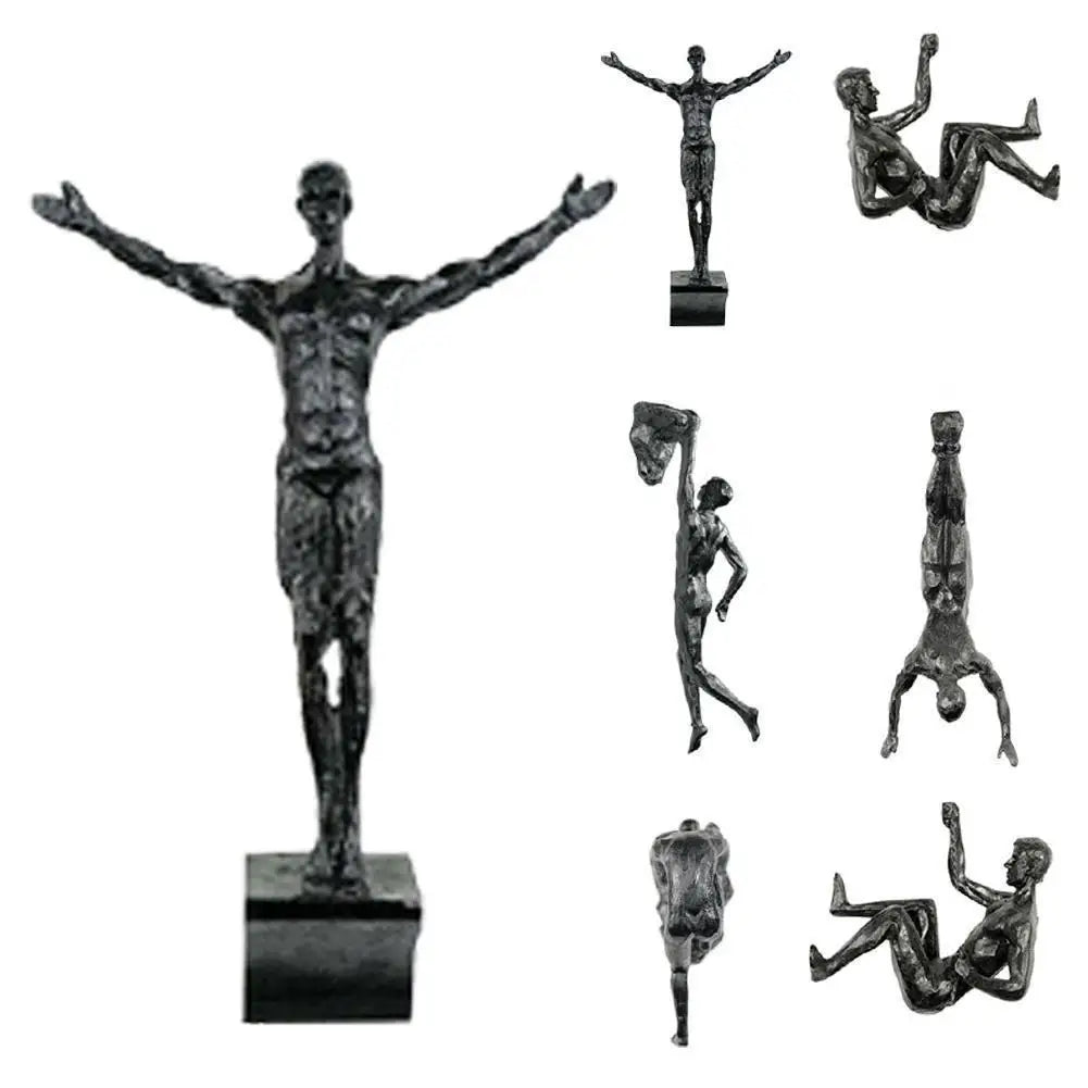 Climbing Athlete Man Art Sports Wall Hanging Home Figures Miniatures Rock Climbing Man