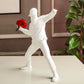 Banksy Flower Thrower Statue Bomber Home Decoration
