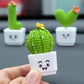 Resin Succulent Cactus Mini Green Plant Car Office Home Living Room Crafts