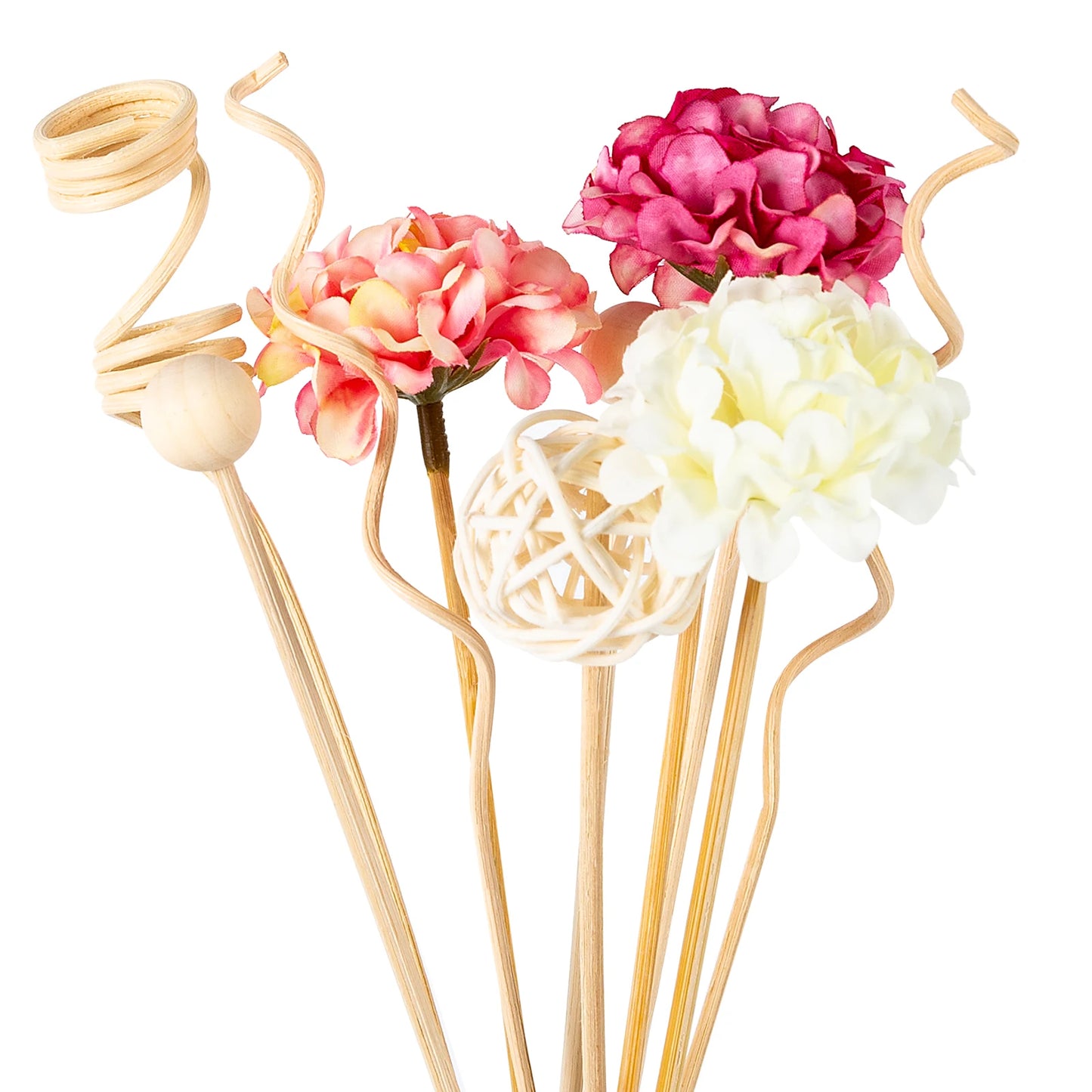 Pink Hydrangea Flower Rattan Sticks Fireless Fragrances Reed Diffuser Stick DIY Ornaments Home Decor