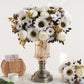 Sunflowers peony Artificial Flowers  Fall Summer Decor, Fake Fall Flowers Silk Faux Sunflower Bouquet