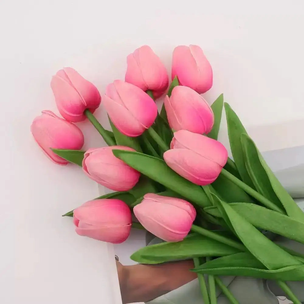 Tulips Artificial Flowers Real Touch Flowers Tulip Bouquet Decor Fake Tulips Flower for Home Wedding Decorations