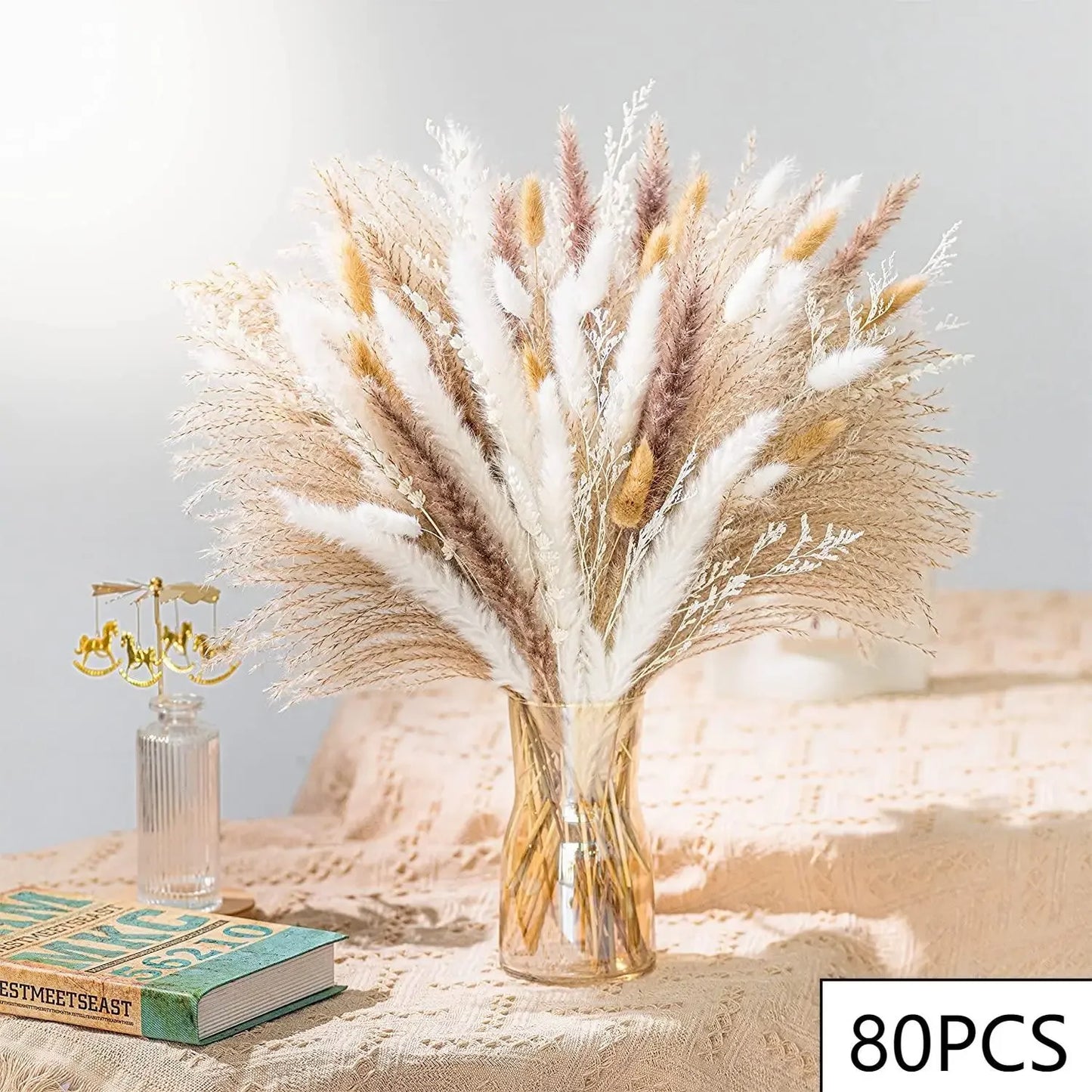 Natural Dried Flowers Pampas Floral Bouquet Home Decoration Rabbit Tail Grass Reed Wedding Decor