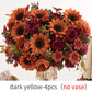 Sunflowers peony Artificial Flowers  Fall Summer Decor, Fake Fall Flowers Silk Faux Sunflower Bouquet