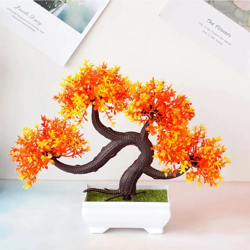 Artificial Plants Bonsai Small Tree Pot Fake Plant Flowers Potted Ornaments For Home Wedding Festival Decoration