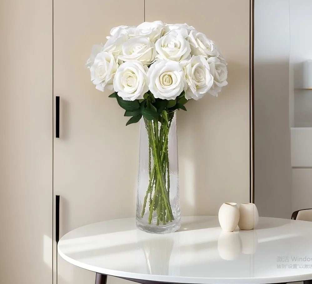 Roses Artificial Flowers Rose Flower Branch Artificial Red Roses Realistic Fake Rose for Wedding Home Decor