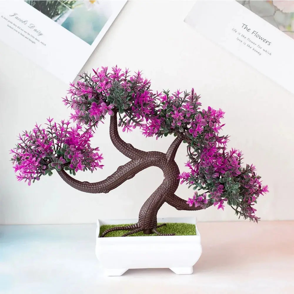 Artificial Plants Bonsai Small Tree Pot Fake Plant Flowers Potted Ornaments For Home Wedding Festival Decoration
