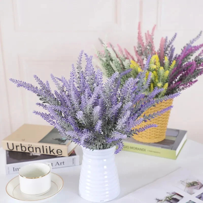 Artificial Lavender Fake Flower Wedding Romantic Provence Decor Nordic Style Vase Storage Home Decor