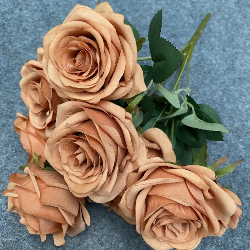 Diamond Roses European Artificial Flowers Home Wedding Rose Wedding Hotel Road Leading Bunch Artificial Flowers