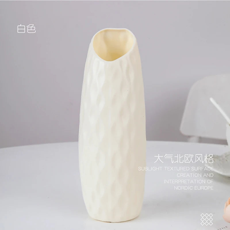 Modern Nordic Plastic Flower Vase Living Room Decoration