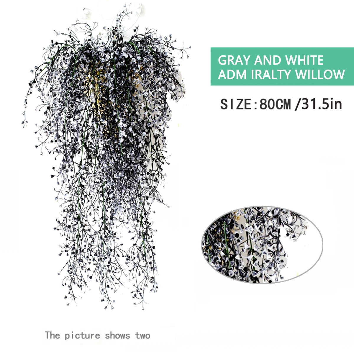 Artificial Admiralty Willow Wall Hanging Flower Vine Faux Wreath Fake Garland Leaf Home Garden Balcony Decor