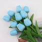 Tulips Artificial Flowers Real Touch Flowers Tulip Bouquet Decor Fake Tulips Flower for Home Wedding Decorations