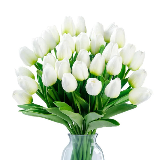 Tulips Artificial Flowers Real Touch Flowers Tulip Bouquet Decor Fake Tulips Flower for Home Wedding Decorations