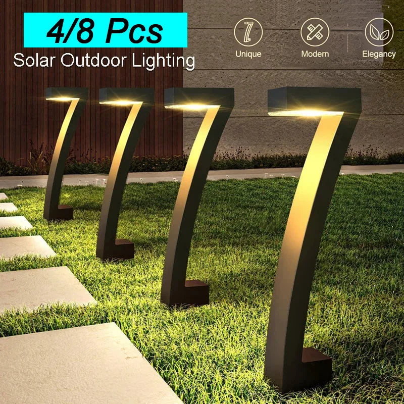 Solar LED Light Garden Lights Outdoor Lighting IP65 Waterproof Lawn Path Spotlight for Yard Driveway Walkway Patio Decor