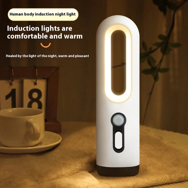 AiQUE LED Motion Sensor Night Light Portable 2 in 1 Flashlight Bedroom Bathroom Reading Camping Lighting Baby Feeding Eye Care