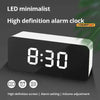White LED Mirror Table Clock Snooze Display Time Night Light Desktop USB Alarm Clock Home Decor