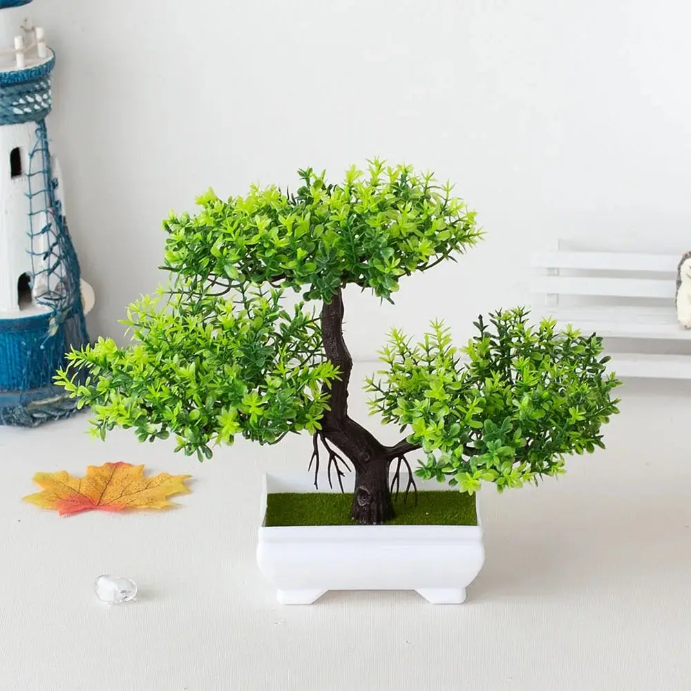 Artificial Plants Bonsai Small Tree Pot Fake Plant Flowers Potted Ornaments For Home Wedding Festival Decoration