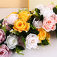Artificial Flower Ball Plastic Green Mesh Base Silk Table Centerpieces For Wedding Decor Party Road Lead Flower