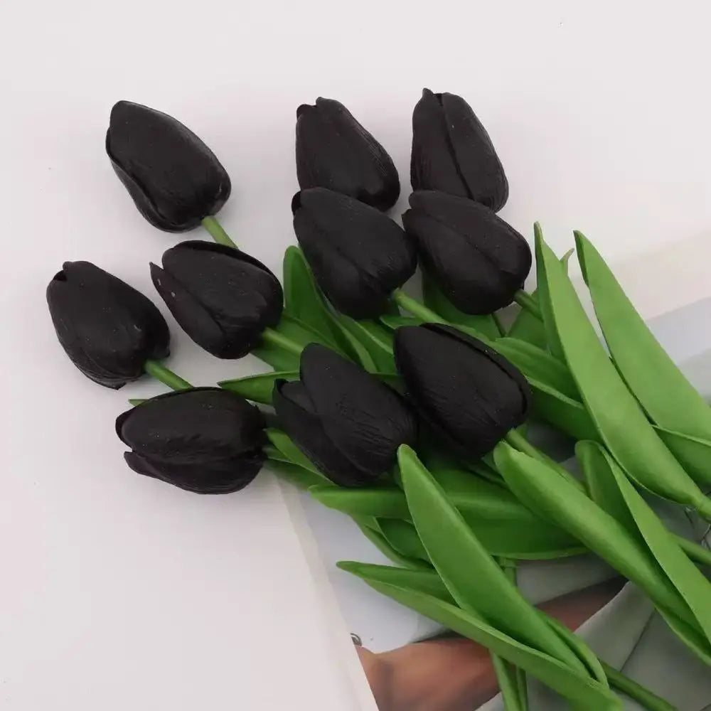 Tulips Artificial Flowers Real Touch Flowers Tulip Bouquet Decor Fake Tulips Flower for Home Wedding Decorations