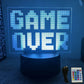 NEON GAMER 3D Lamp LED Night Light Gaming Setup RGB Children's Lamps Gamer Room Decoration Bedroom Table Lamp Personalized Gifts