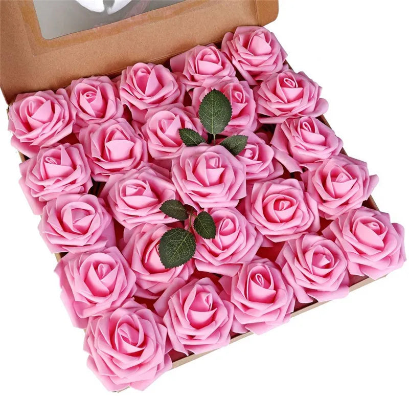 Rose Artificial Flowers Foam Fake Roses Wedding Bouquets Centerpieces Mothers Day Valentines Gifts Party Decoration