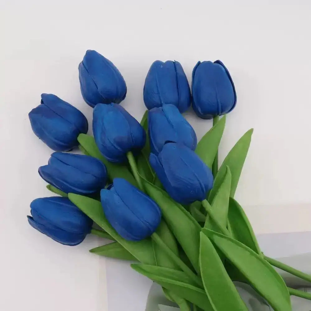 Tulips Artificial Flowers Real Touch Flowers Tulip Bouquet Decor Fake Tulips Flower for Home Wedding Decorations