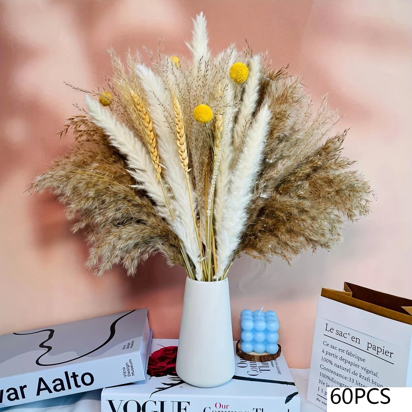 Natural Dried Flowers Pampas Floral Bouquet Home Decoration Rabbit Tail Grass Reed Wedding Decor