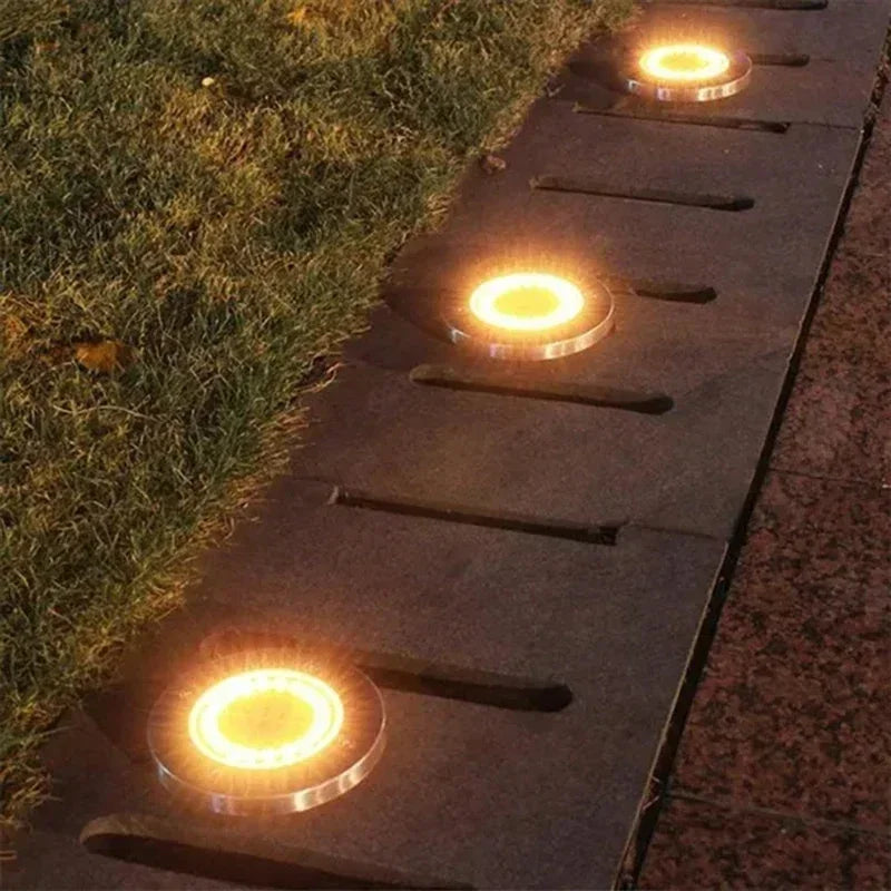 Solar Lights Outdoor 8/20LEDs Disk Underground Lamp Spotlight Buried Solar Light for Home Garden Lawn Yard Decoration