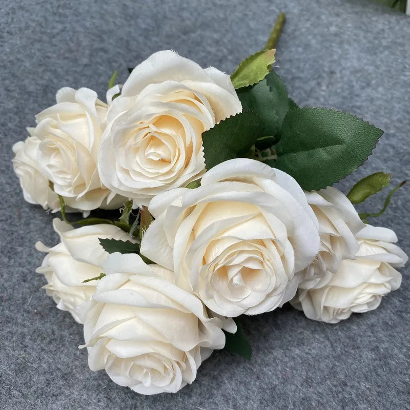 Diamond Roses European Artificial Flowers Home Wedding Rose Wedding Hotel Road Leading Bunch Artificial Flowers