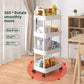 Multi-functional Kitchen Storage Shelf, Mobile Trolley, Floor-standing Multi-layer Storage Rack,for Snacks,Fruits and Vegetables