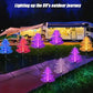 Outdoor Solar Garden Lights 7 Colors Variable Solar Stake Jellyfish Reed Lights Solar Outdoor Color Changing Lights