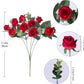 Artificial Flower Silk Rose white Eucalyptus leaves Peony Bouquet Fake Flower for Wedding Table Party Vase Home Decor