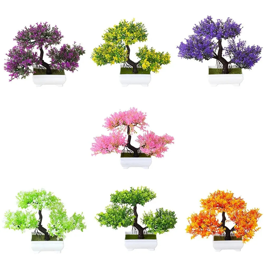 Artificial Plants Bonsai Small Tree Pot Fake Plant Flowers Potted Ornaments For Home Wedding Festival Decoration
