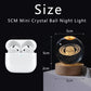 Unique 3D Crystal Ball Night Light Led Lamp Bedside Table Glowing Galaxy Lamp