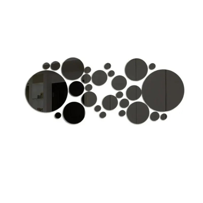 Acrylic Mirror Wall Sticker, round Mirror, DIY Bedroom, Bathroom and TV Background Room Sticker Wall Decoration