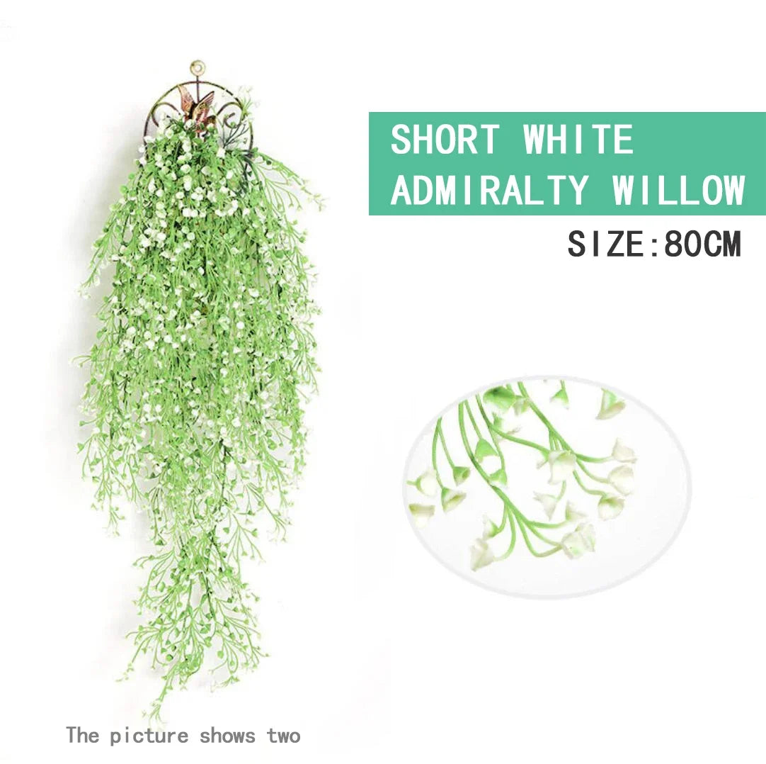 Artificial Admiralty Willow Wall Hanging Flower Vine Faux Wreath Fake Garland Leaf Home Garden Balcony Decor